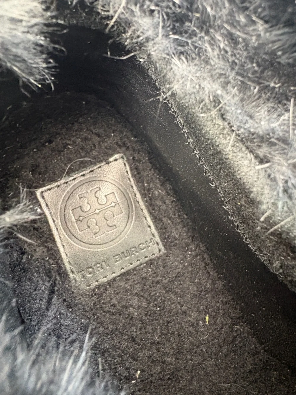 Tory Burch Aberdeen Fur-Lined Suede Slipper‎ Size 11